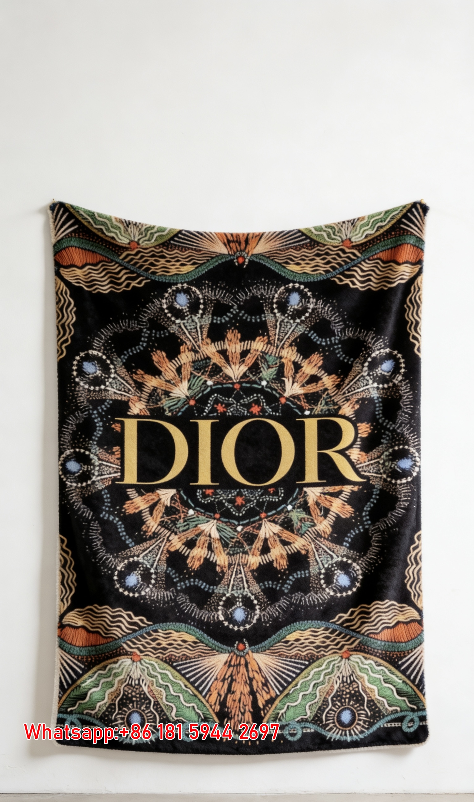 Dior Mandala Art Flannel Sofa Throw Blanket D058